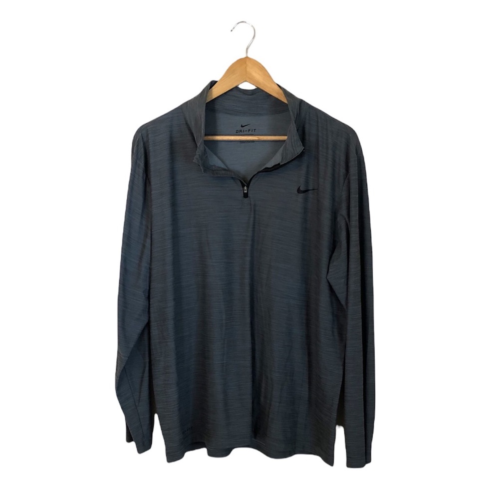 Nike Men’s Dri-Fit Heather Gray Quarter Zip - Men’s XL